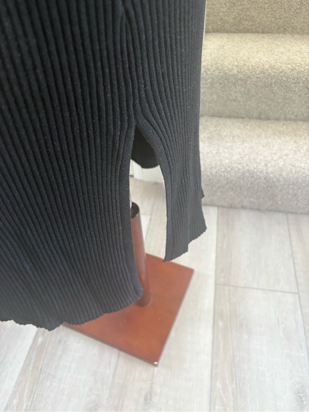 WHBM | Black Ribbed Duster Cardigan | Sz M | Very Good Condition - Picture 6 of 6